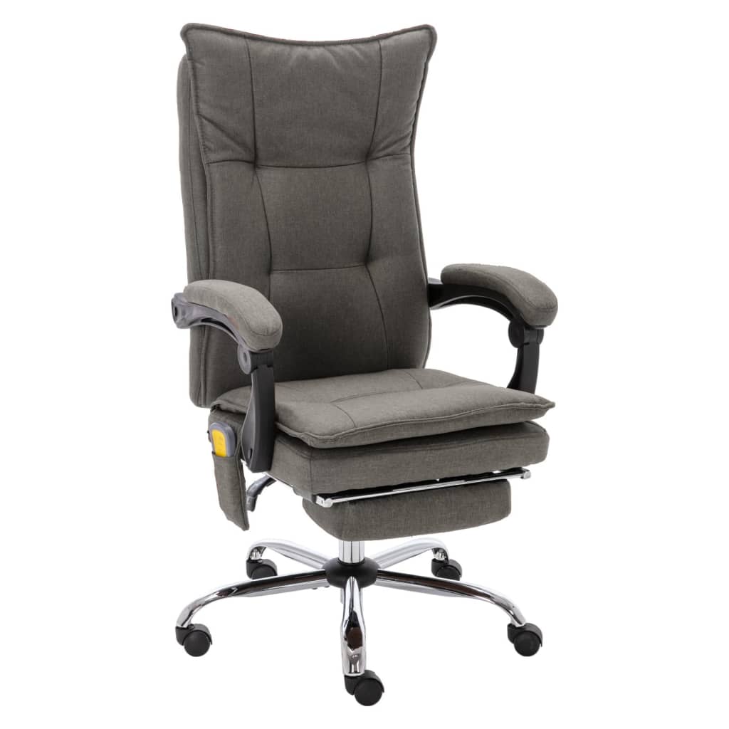 Kantoormassagestoel stof grijs