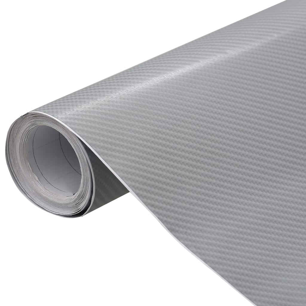 2 st Autofolie 4D 100x150 cm zilverkleurig