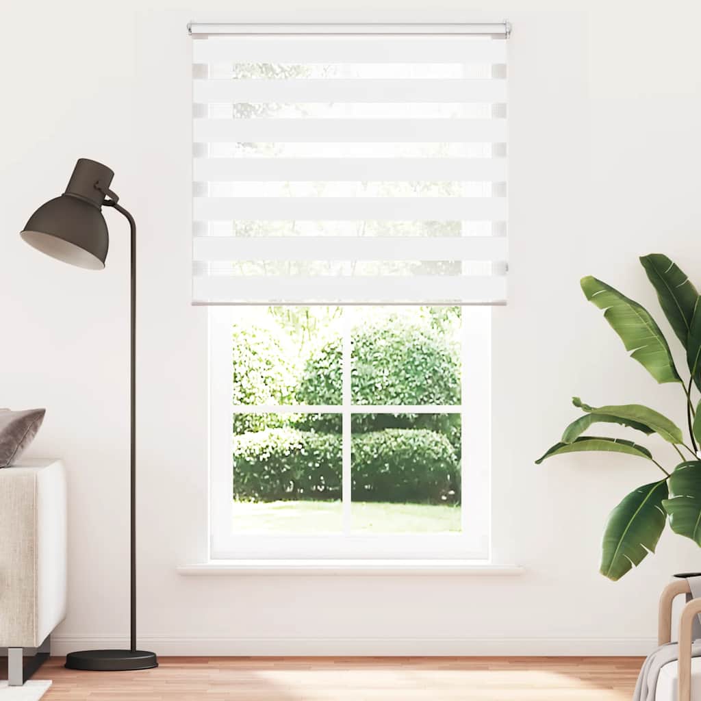 Zebra rolgordijn 120,9 x 230 cm stofbreedte 116,7 cm wit
