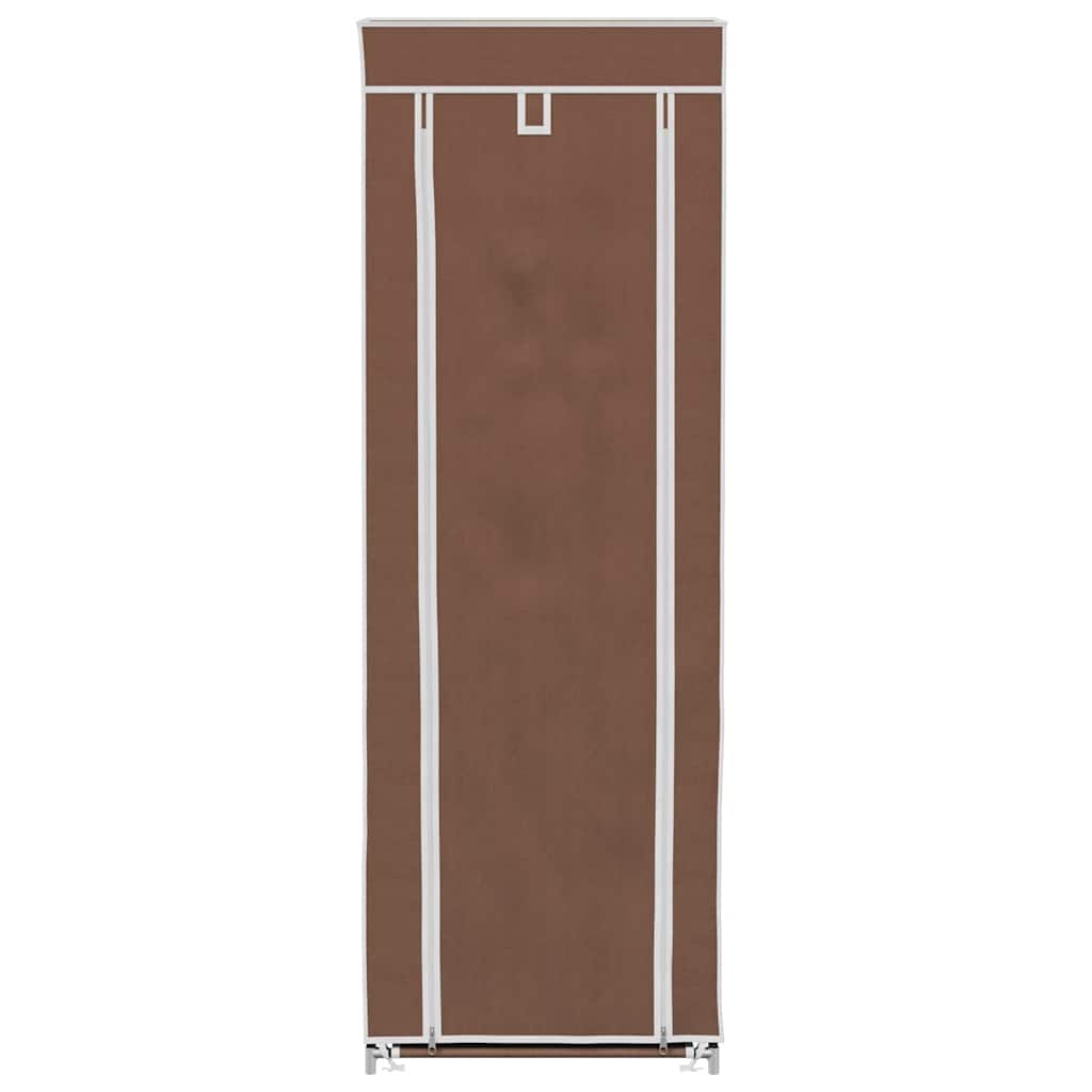 Stoffen schoenenrek met hoes 162 x 57 x 29 cm bruin – afbeelding 4