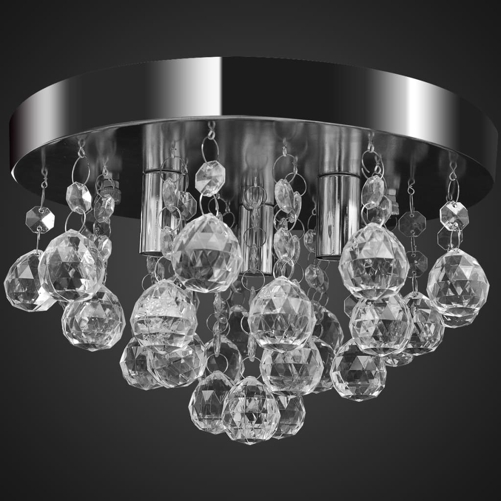 Plafondlamp kroonluchterontwerp kristal chroom – afbeelding 2