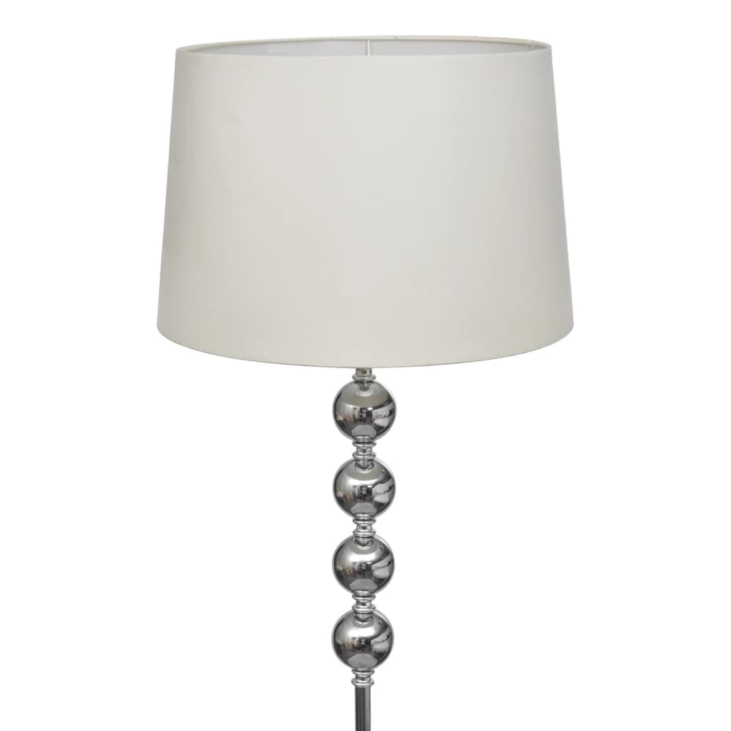 Vloerlamp met hoog standaard en 4 ballen wit – afbeelding 2