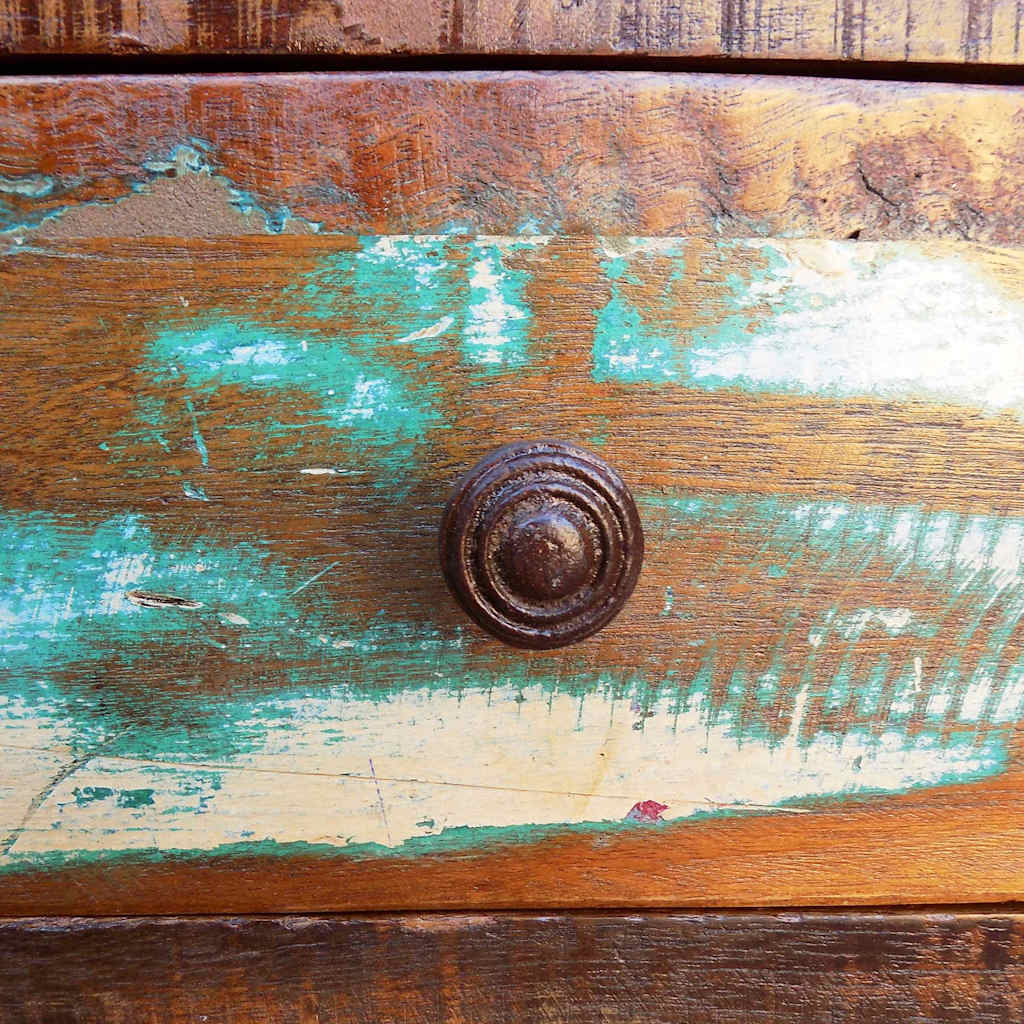 Salontafel met 1 gewelfde rand en 1 lade gerecycled hout – afbeelding 10