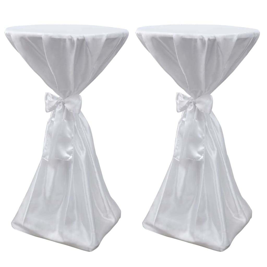 Statafelhoes met strik 70cm Wit (2 stuks) – afbeelding 1