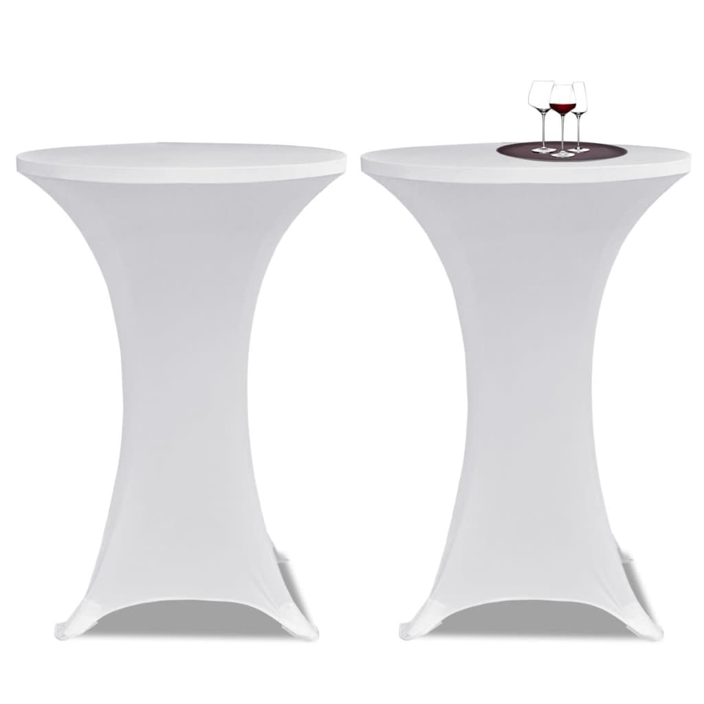 Statafelhoes Stretch Ø60cm Wit (2 stuks)