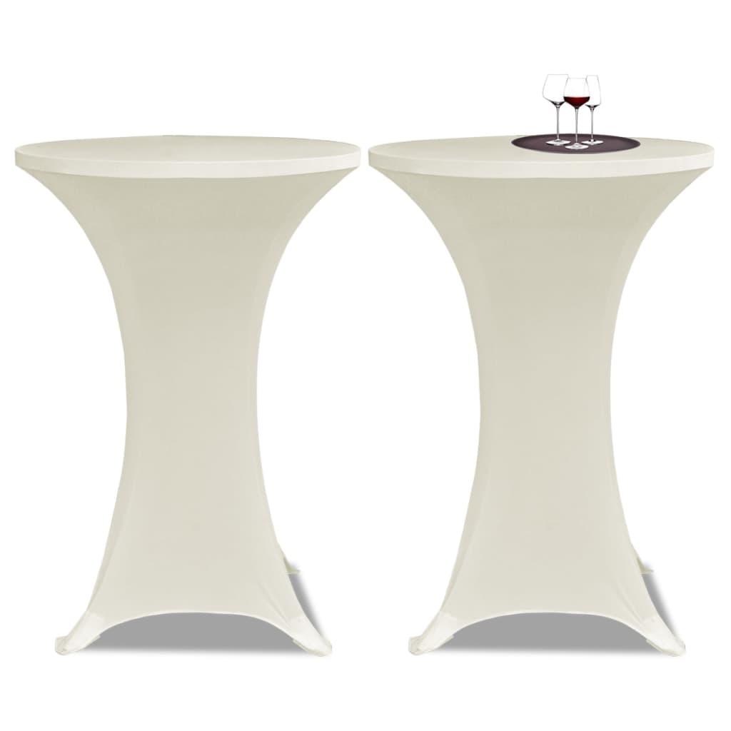 Statafelhoes Stretch Ø60cm Crème (2 stuks)