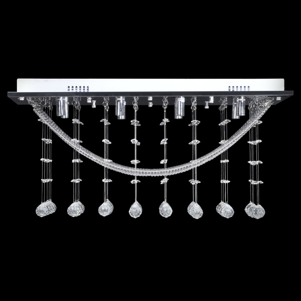 Plafondlamp met glinsterende glas kristallen kralen 8xG9 29 cm – afbeelding 3