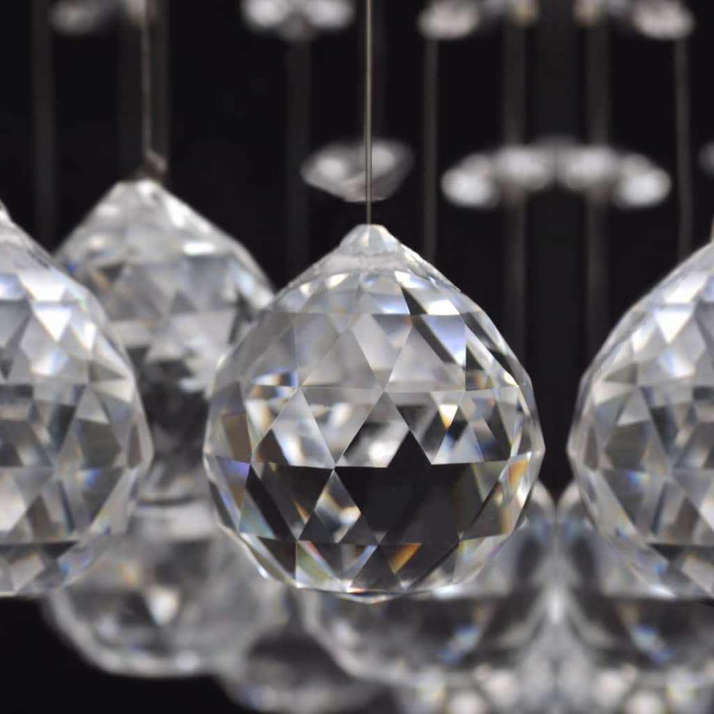 Plafondlamp met glinsterende glas kristallen kralen 8xG9 29 cm – afbeelding 7