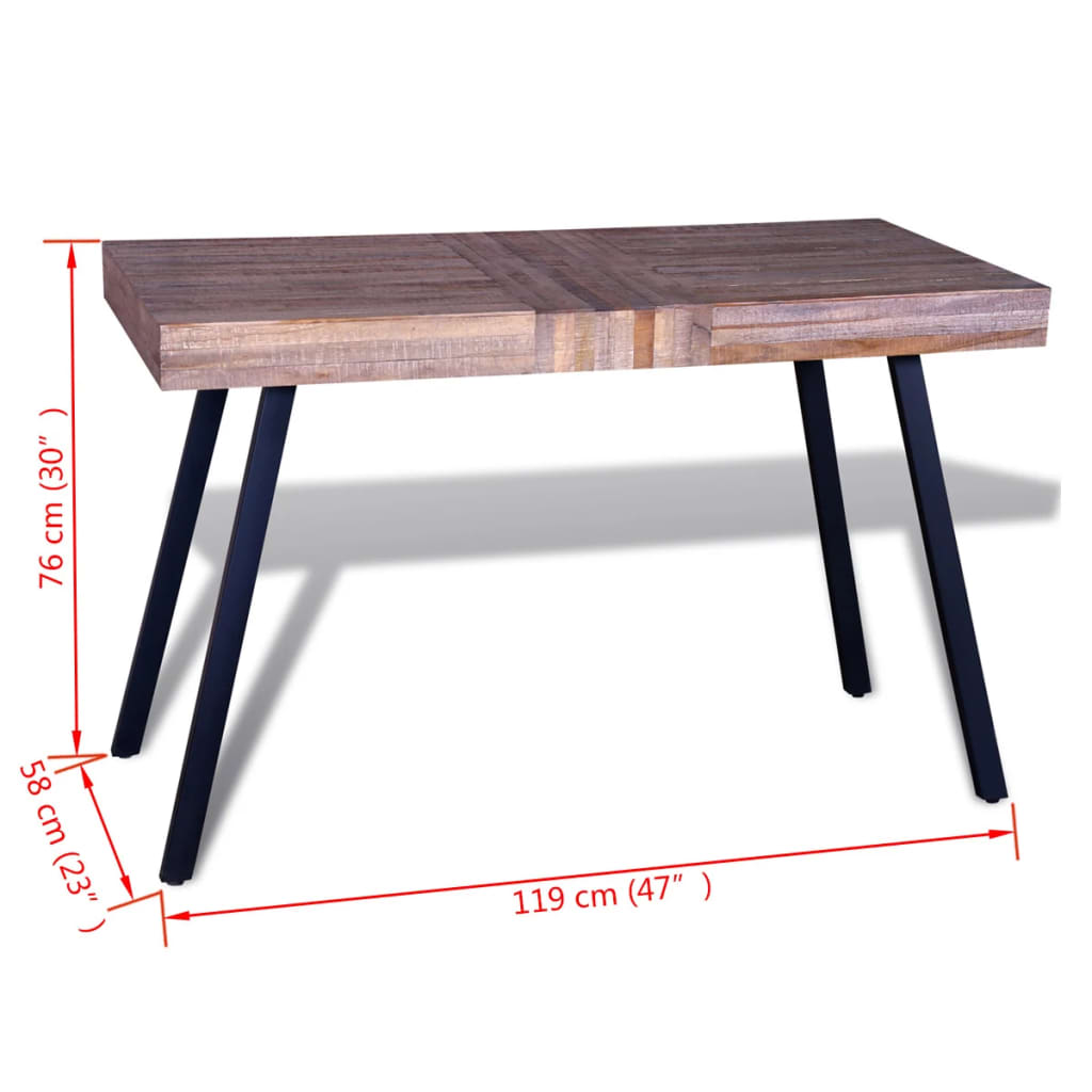 Tafel gerecycled teakhout – afbeelding 8