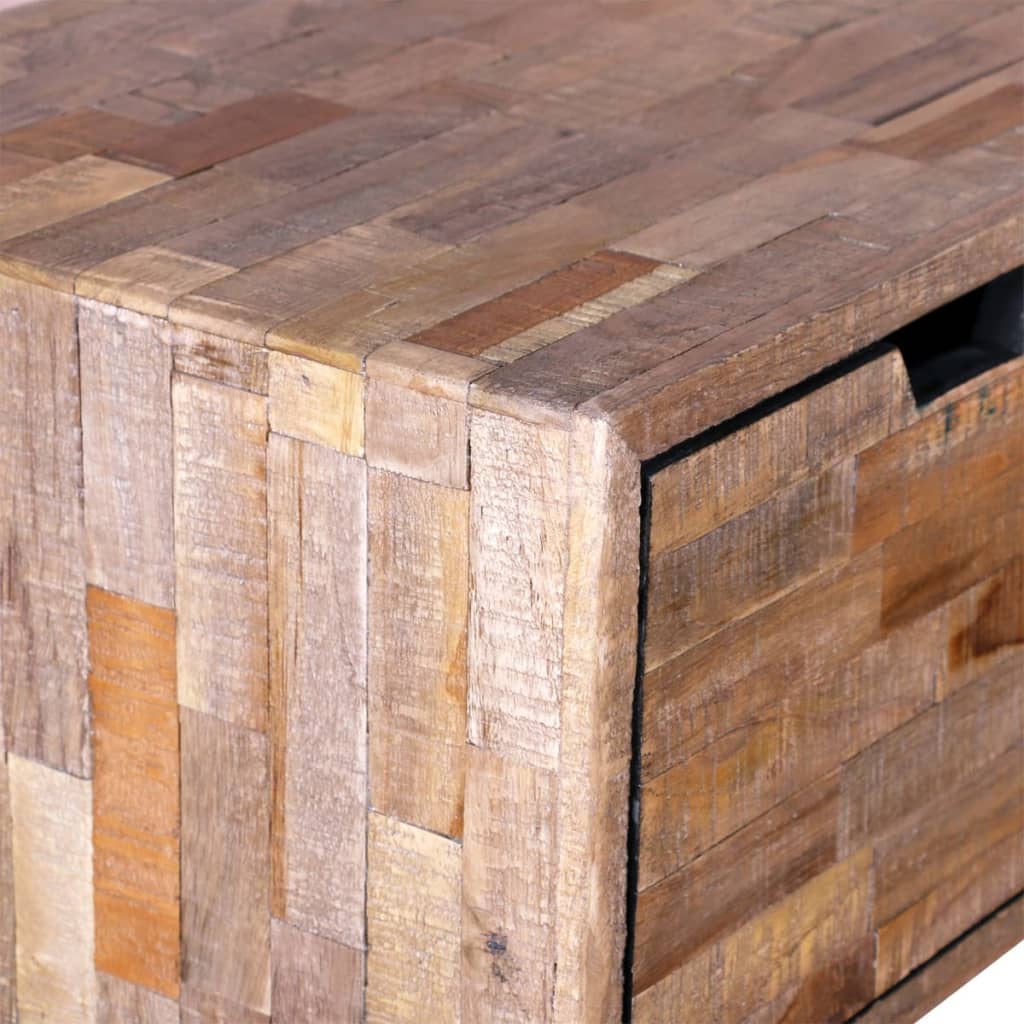 Wandtafel met 3 lades gerecycled teakhout – afbeelding 8