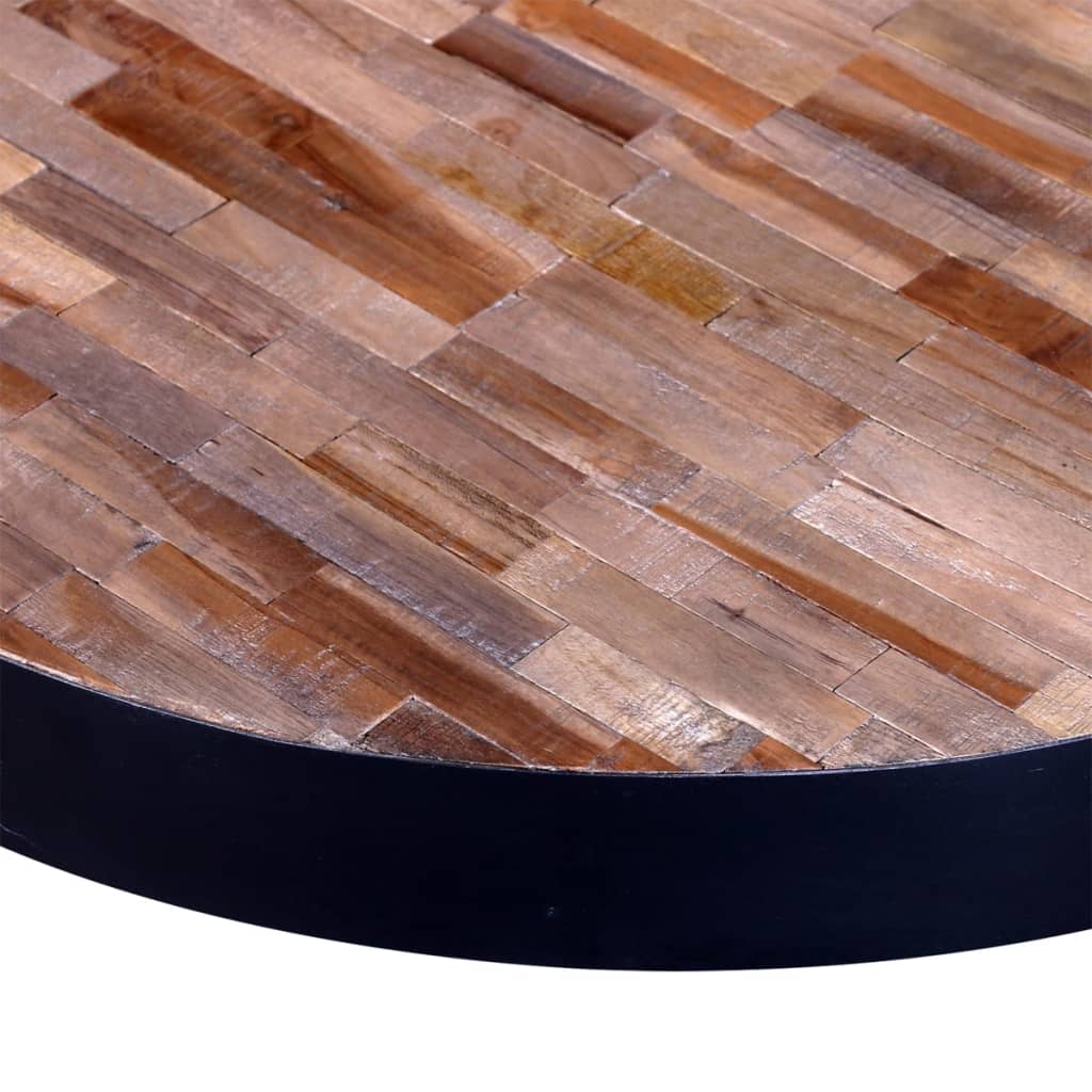 Salontafel rond gerecycled teakhout – afbeelding 5