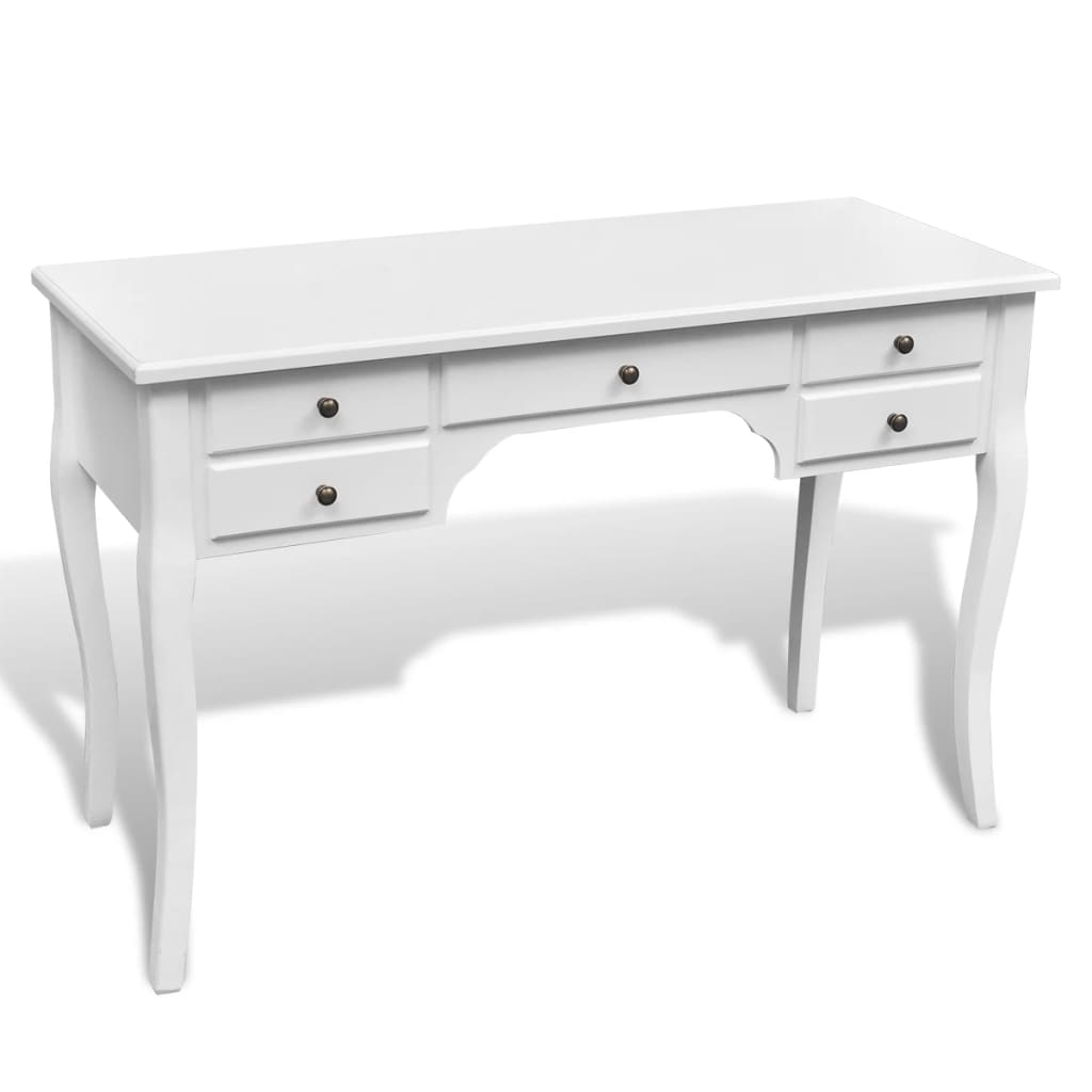 Bureau met gebogen poten en 5 lades Franse stijl – afbeelding 1