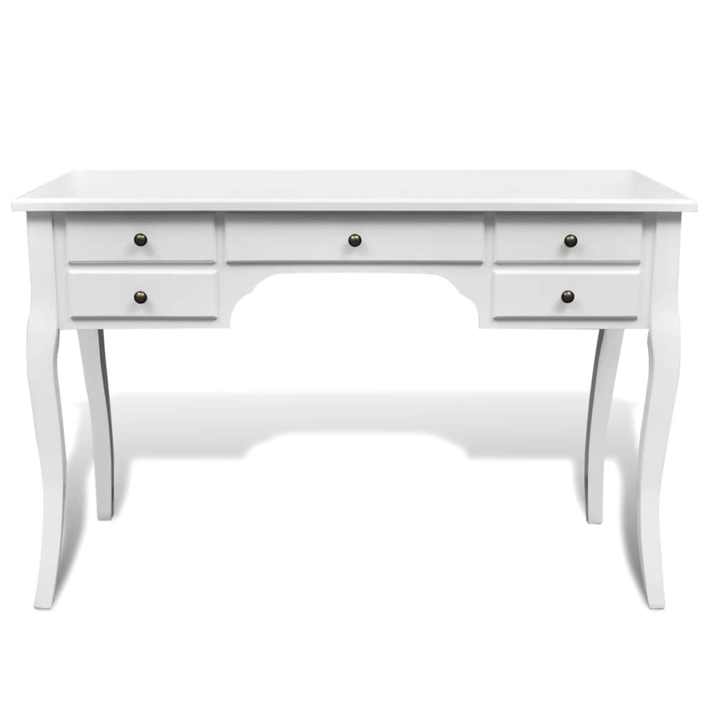 Bureau met gebogen poten en 5 lades Franse stijl – afbeelding 2
