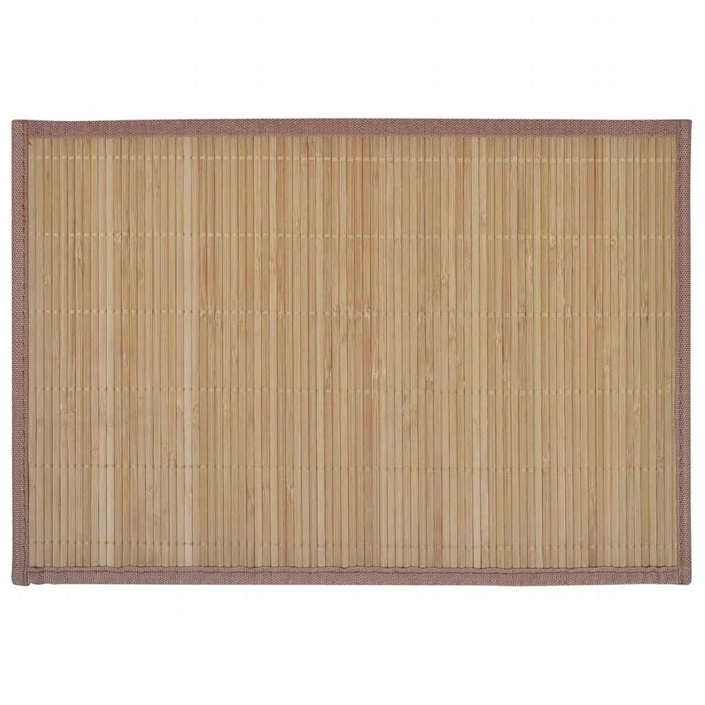 6 st Placemats 30x45 cm bamboe bruin – afbeelding 2