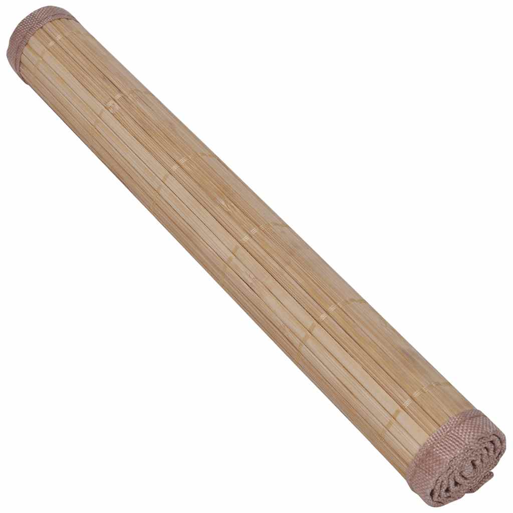 6 st Placemats 30x45 cm bamboe bruin – afbeelding 3