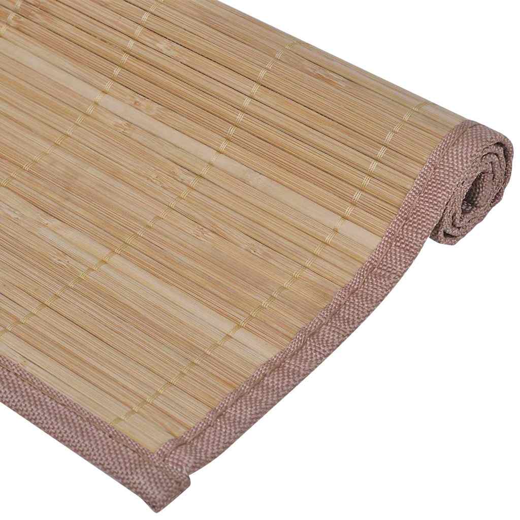 6 st Placemats 30x45 cm bamboe bruin – afbeelding 4