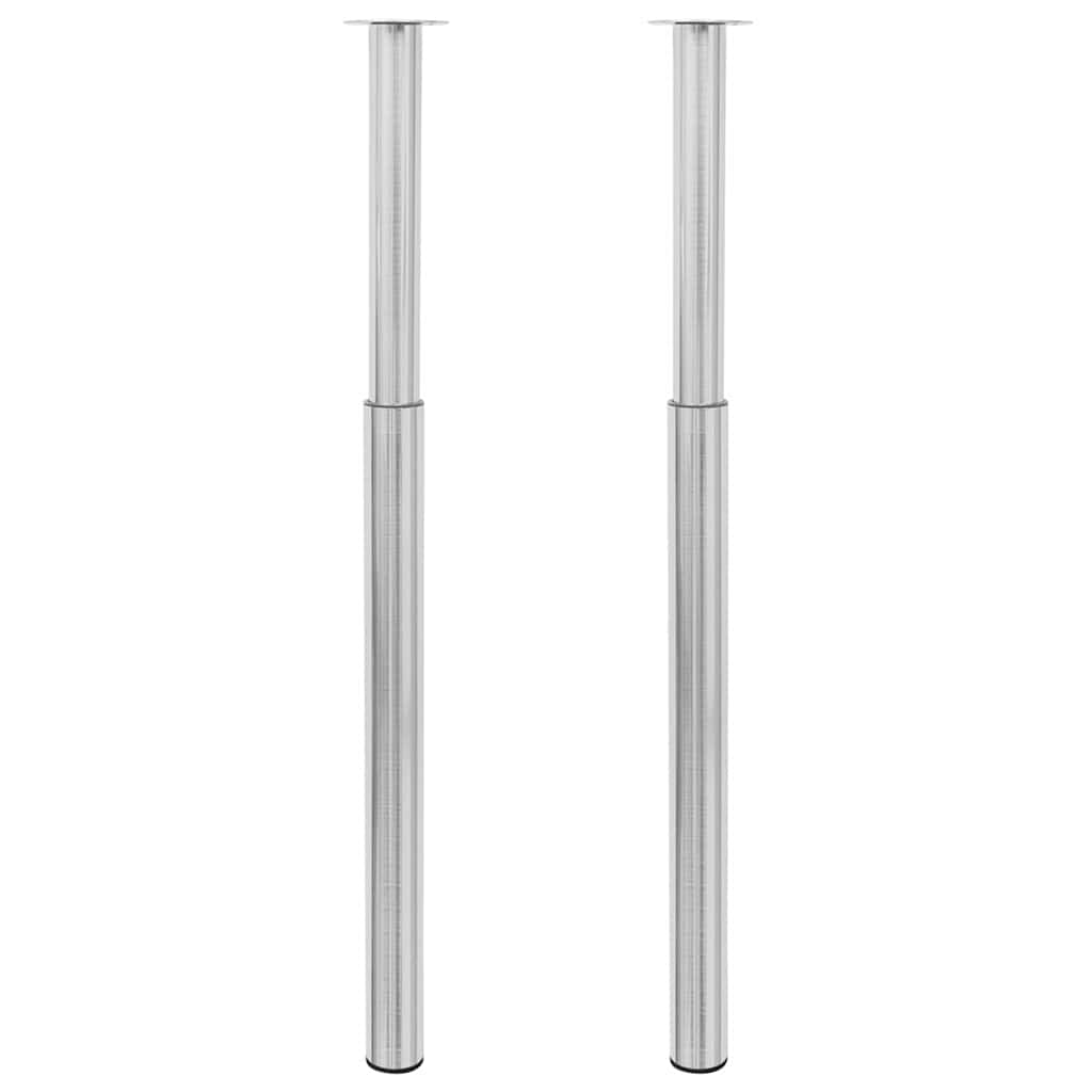 Tafelpoten telescopisch roestvrij staal  710 mm - 1100 mm 2 st