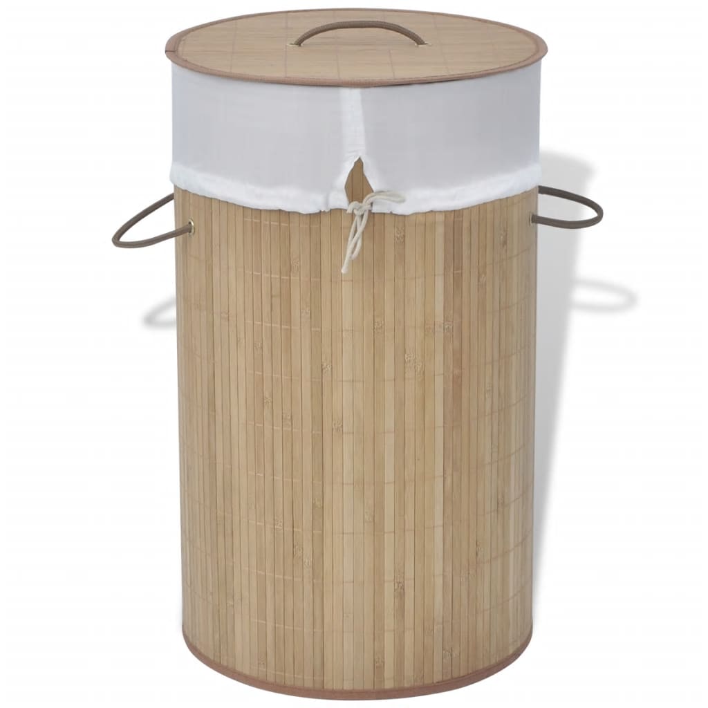 Wasmand rond bamboe natuurlijk – afbeelding 1