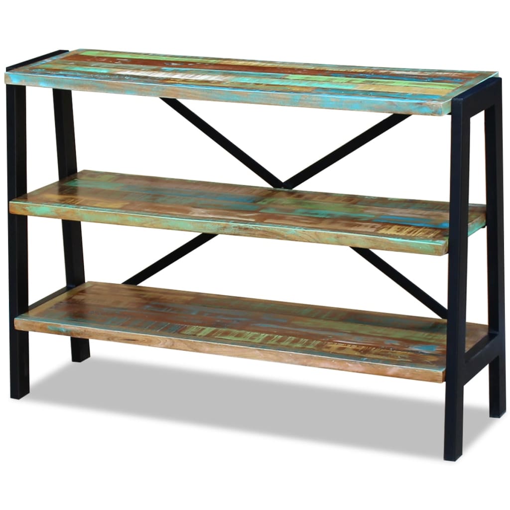 Dressoir 3 schappen massief gerecycled hout – afbeelding 1