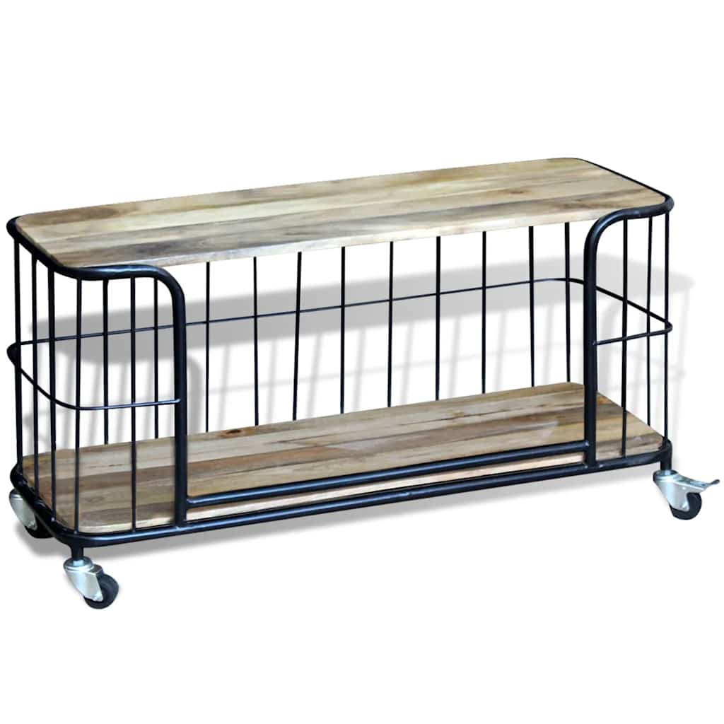 Tv-meubel100x40x45 cm massief mangohout – afbeelding 1