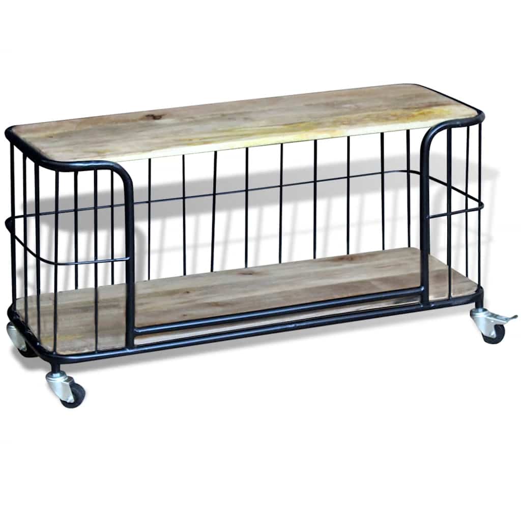 Tv-meubel100x40x45 cm massief mangohout – afbeelding 5