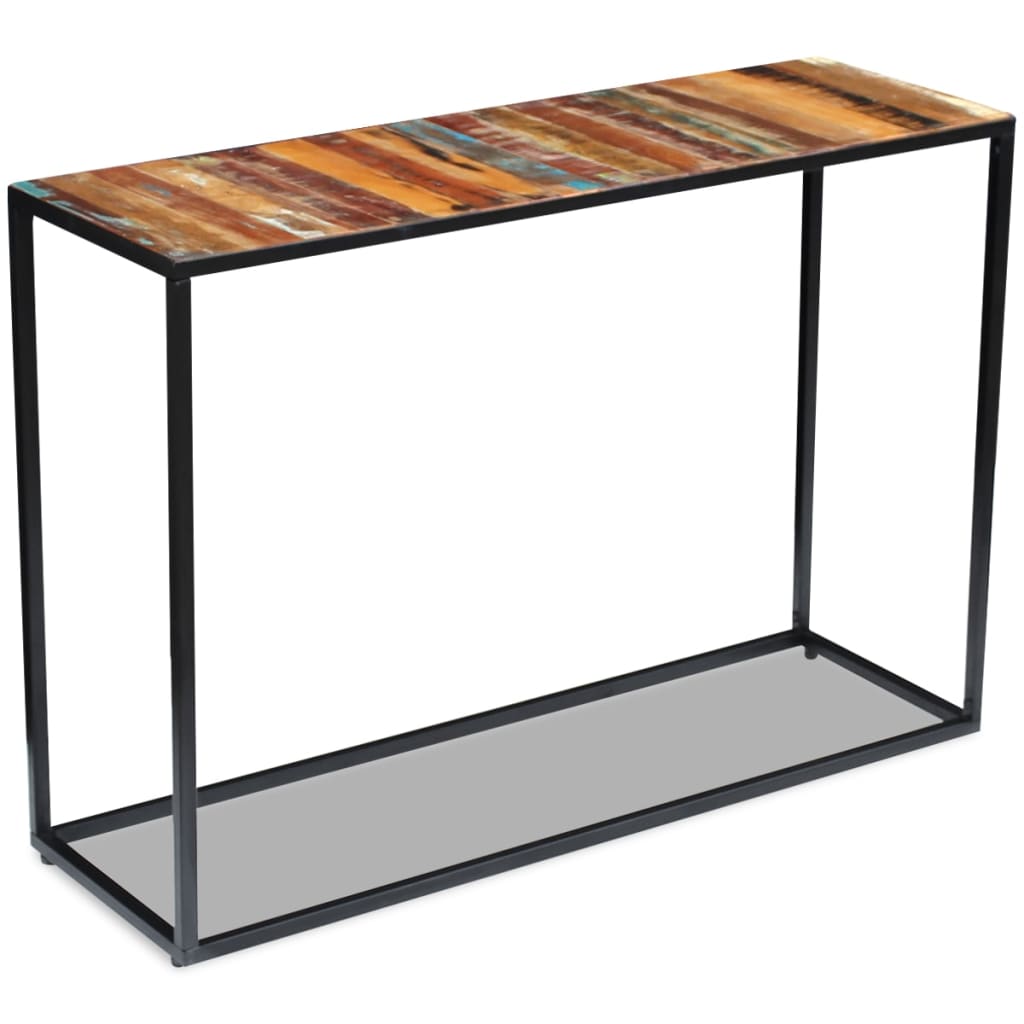 Wandtafel 110x35x76 cm massief gerecycled hout – afbeelding 1