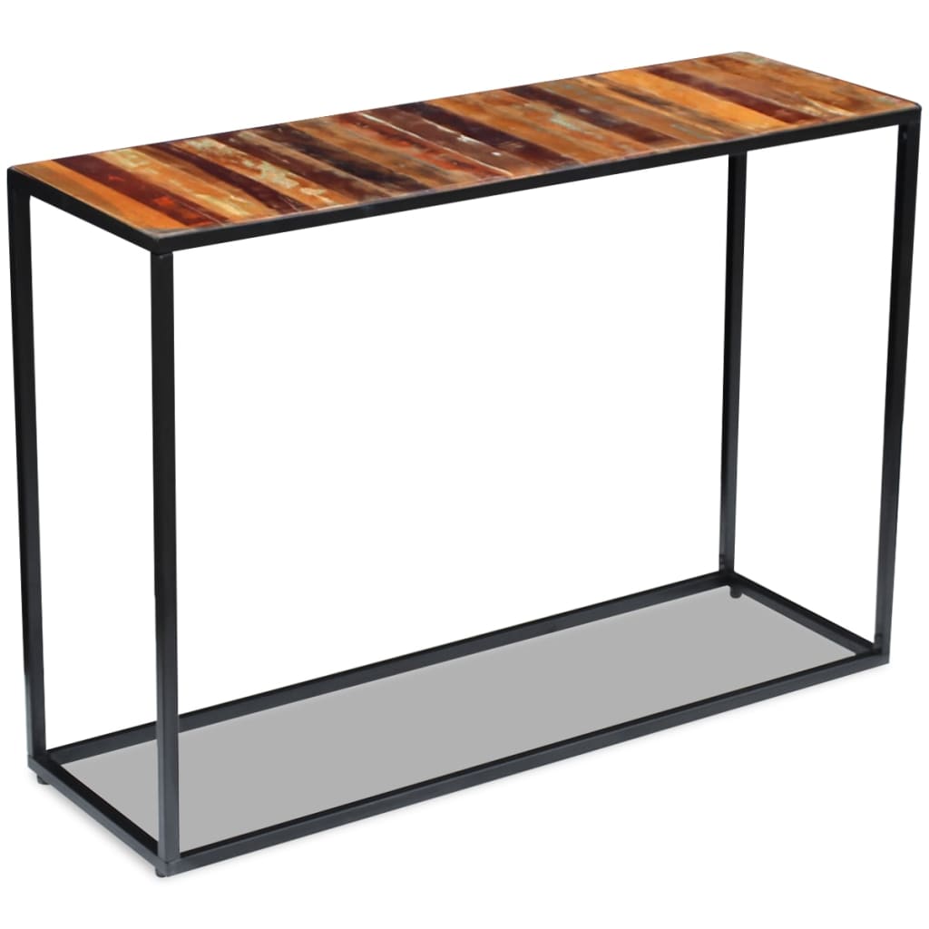 Wandtafel 110x35x76 cm massief gerecycled hout – afbeelding 2