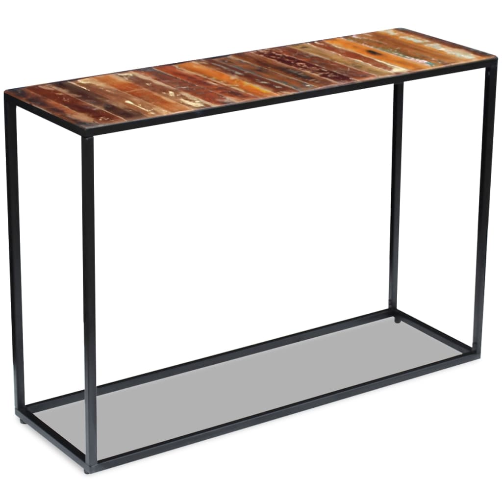 Wandtafel 110x35x76 cm massief gerecycled hout – afbeelding 3