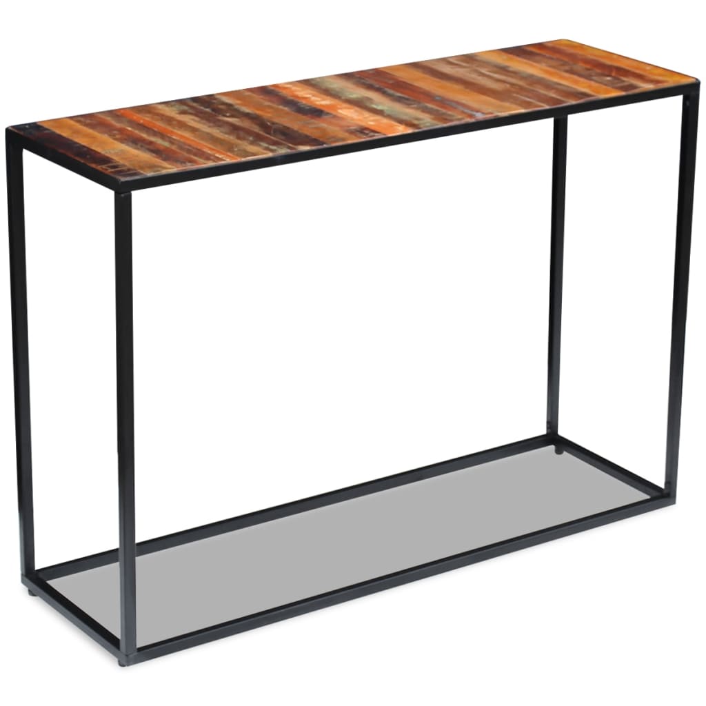 Wandtafel 110x35x76 cm massief gerecycled hout – afbeelding 4
