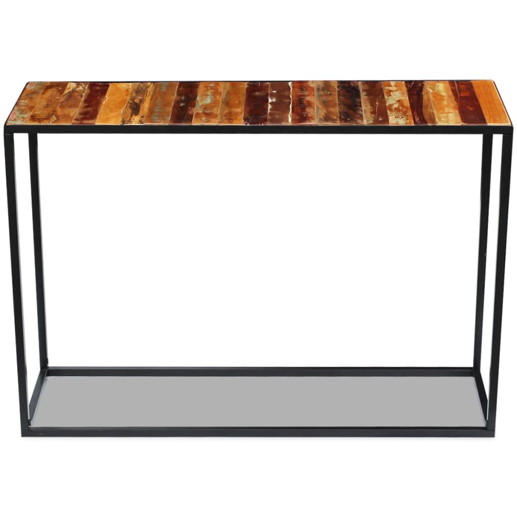 Wandtafel 110x35x76 cm massief gerecycled hout – afbeelding 6