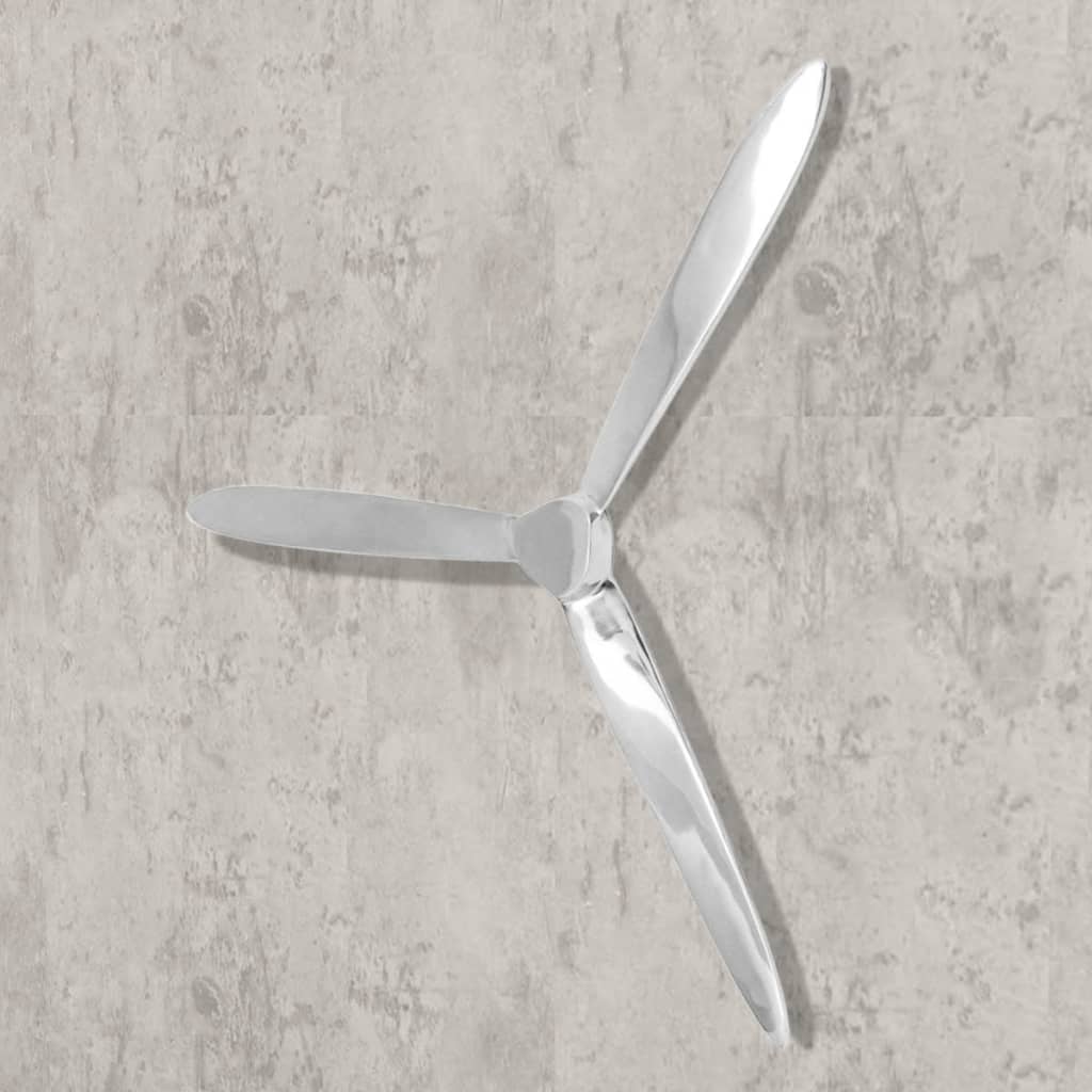 Propeller voor aan de muur 70 cm aluminium zilver – afbeelding 2