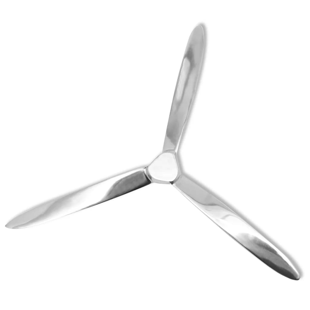 Propeller voor aan de muur 70 cm aluminium zilver – afbeelding 3
