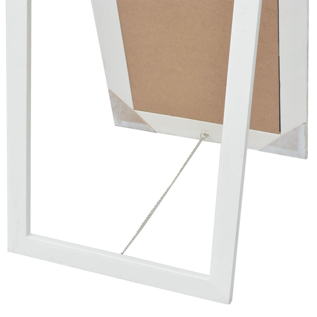 Spiegel vrijstaand barok stijl 160x40 cm wit – afbeelding 5