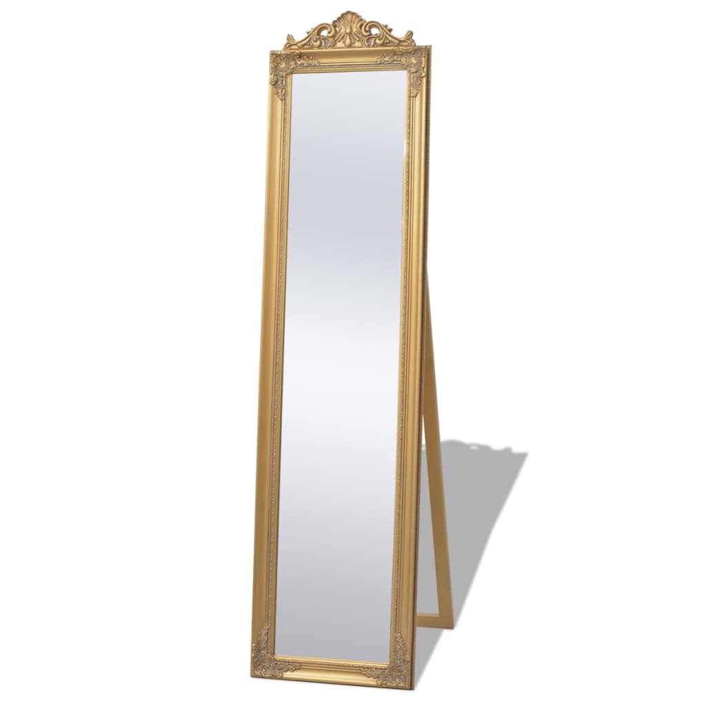Vrijstaande spiegel Barok 160x40cm goud – afbeelding 1