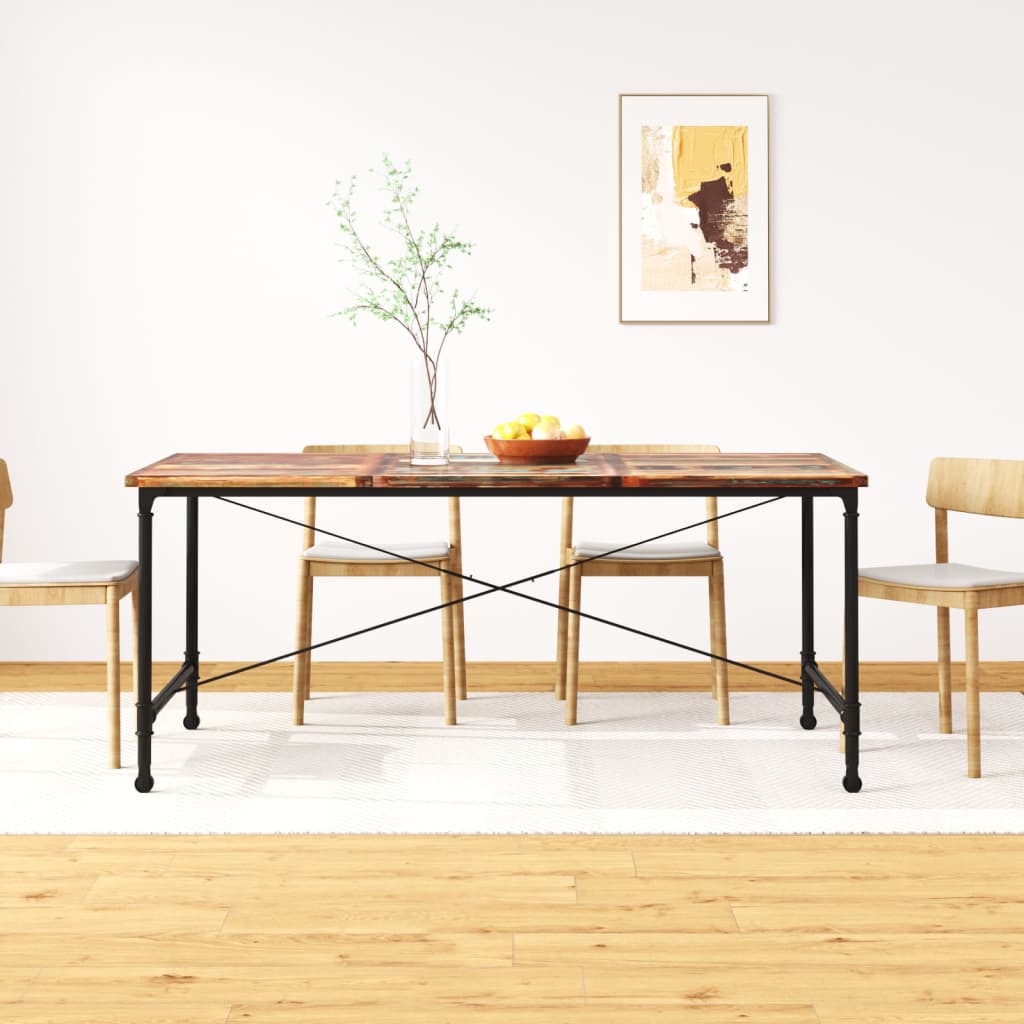 Eettafel 180 cm massief gerecycled hout – afbeelding 1