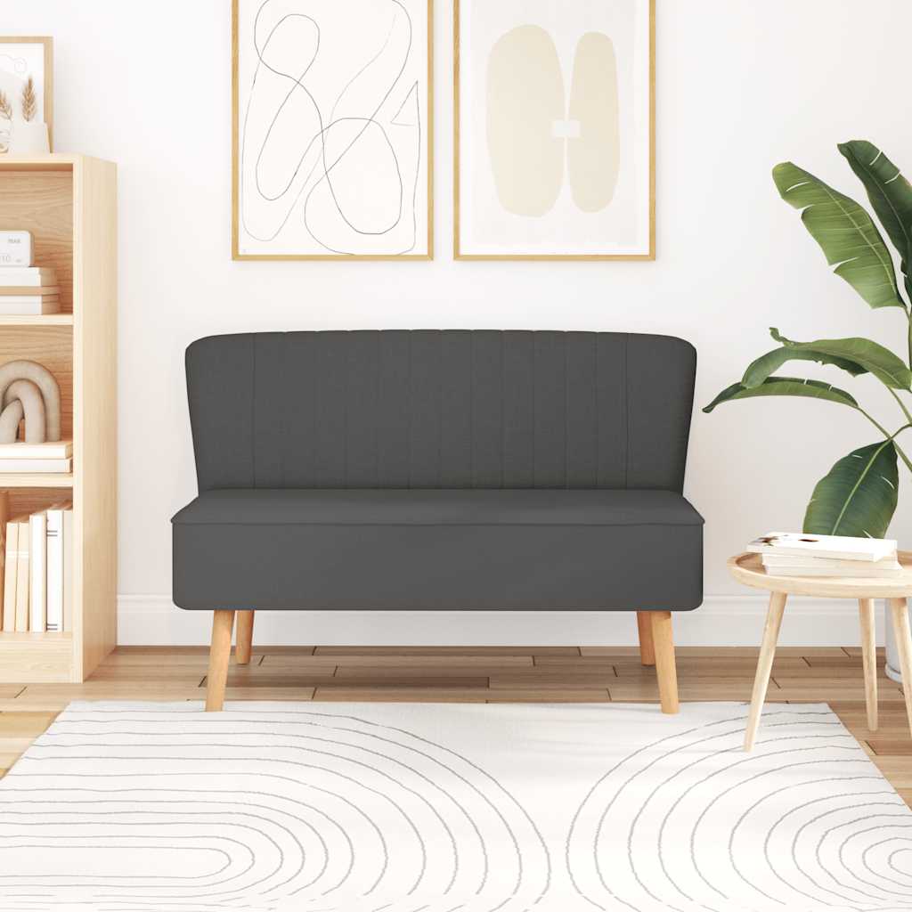 Bank 117x55,5x77 cm stof donkergrijs
