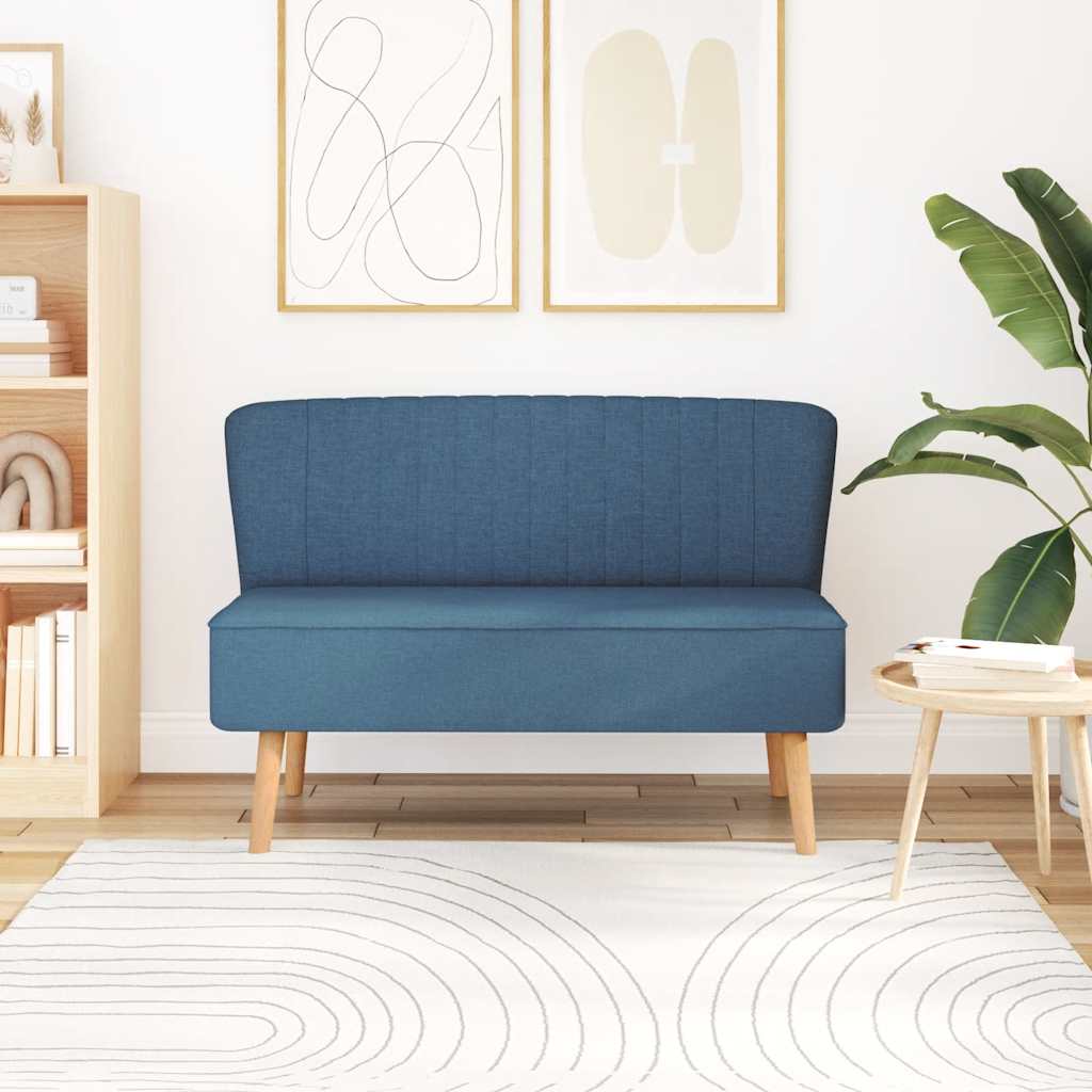 Bank 117x55,5x77 cm stof blauw – afbeelding 1
