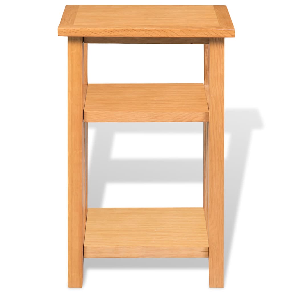 Bijzettafel met tijdschrifthouder 27x35x55 cm massief eikenhout – afbeelding 4