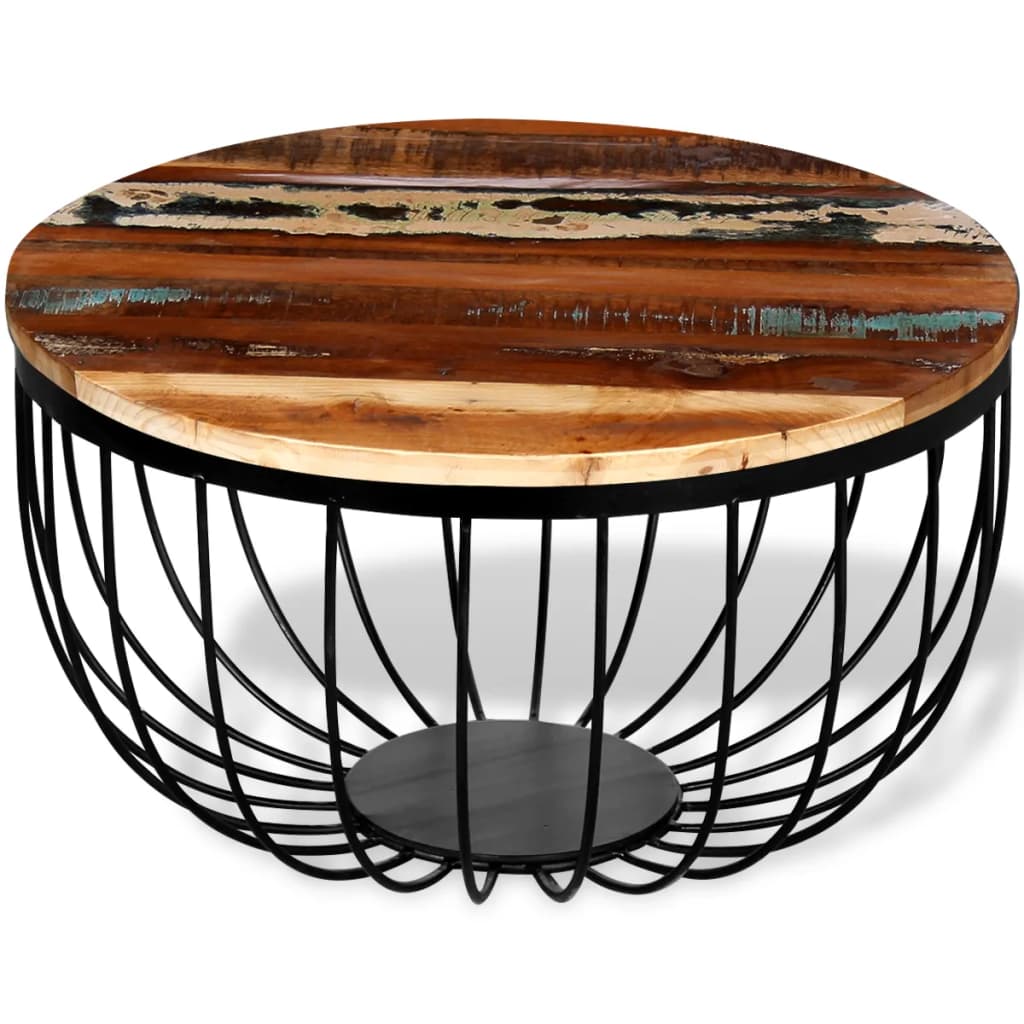 Salontafel massief gerecycled hout – afbeelding 1