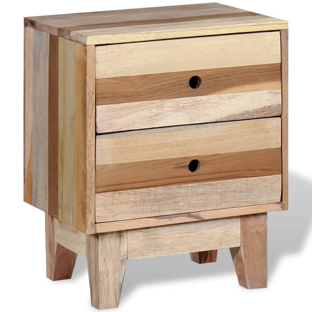 Nachtkastje massief gerecycled hout – afbeelding 1