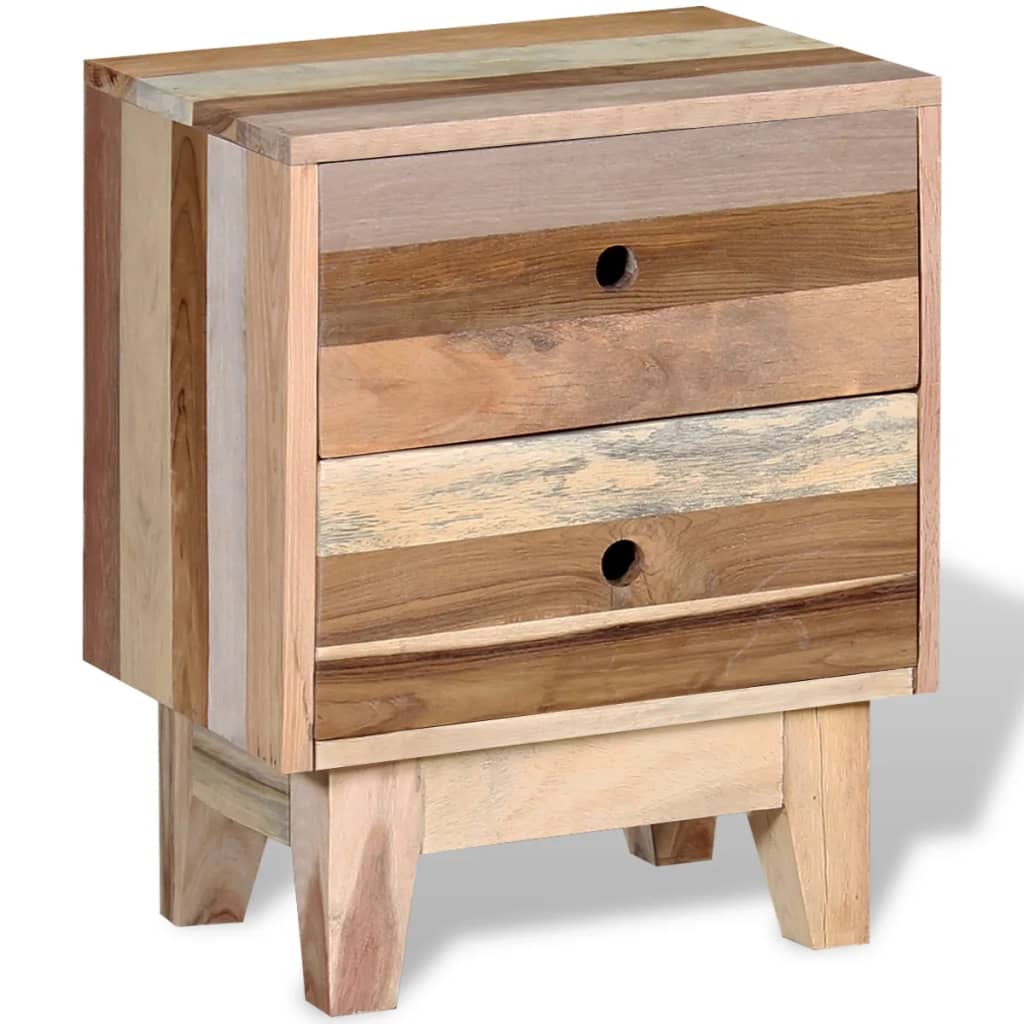 Nachtkastje massief gerecycled hout – afbeelding 3