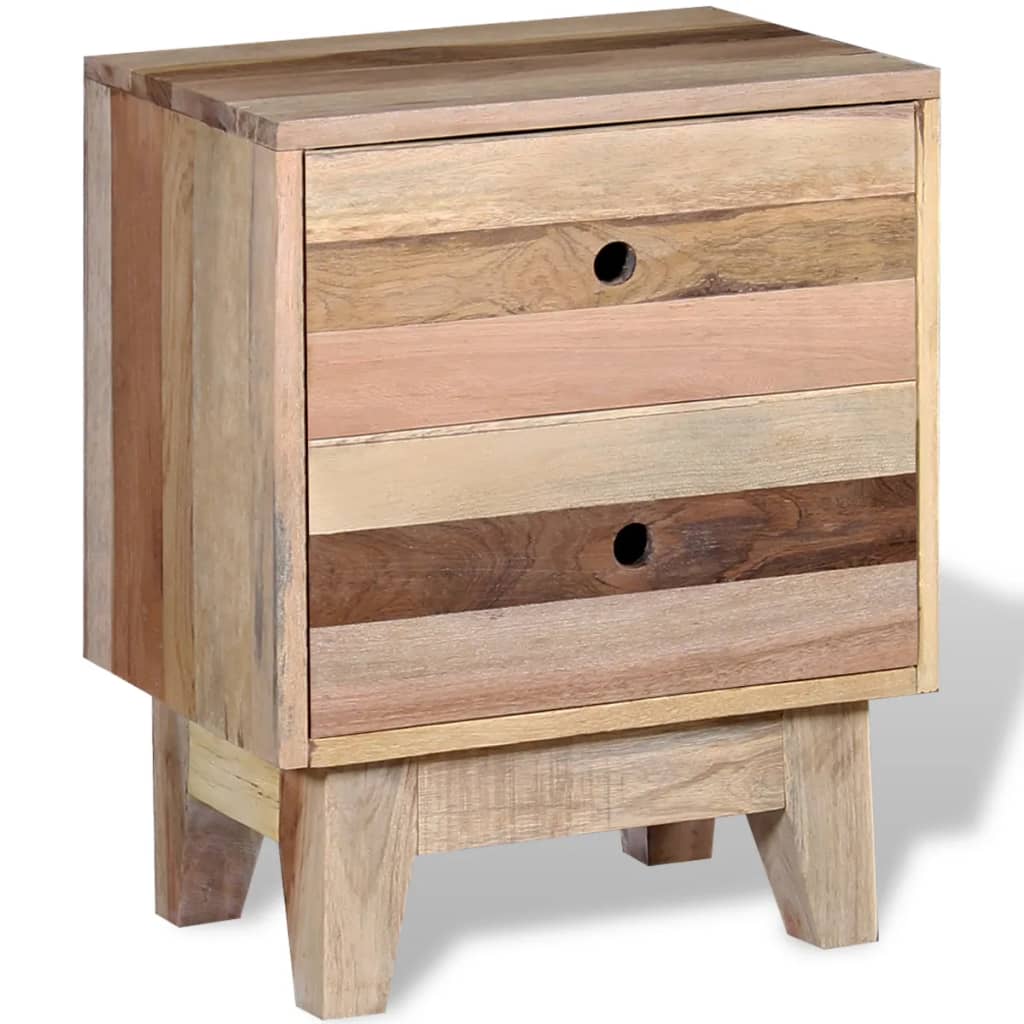 Nachtkastje massief gerecycled hout – afbeelding 4
