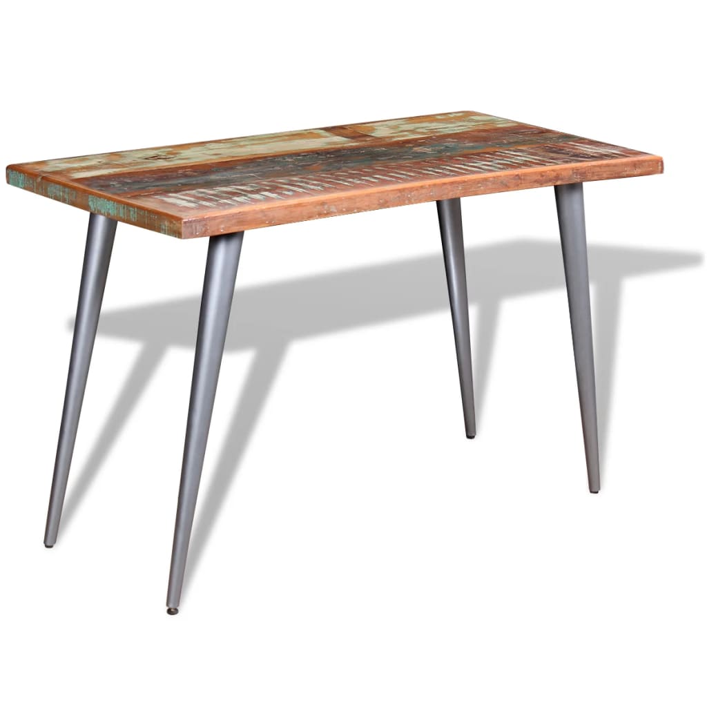 Eettafel 120x60x76 cm massief gerecycled hout – afbeelding 1