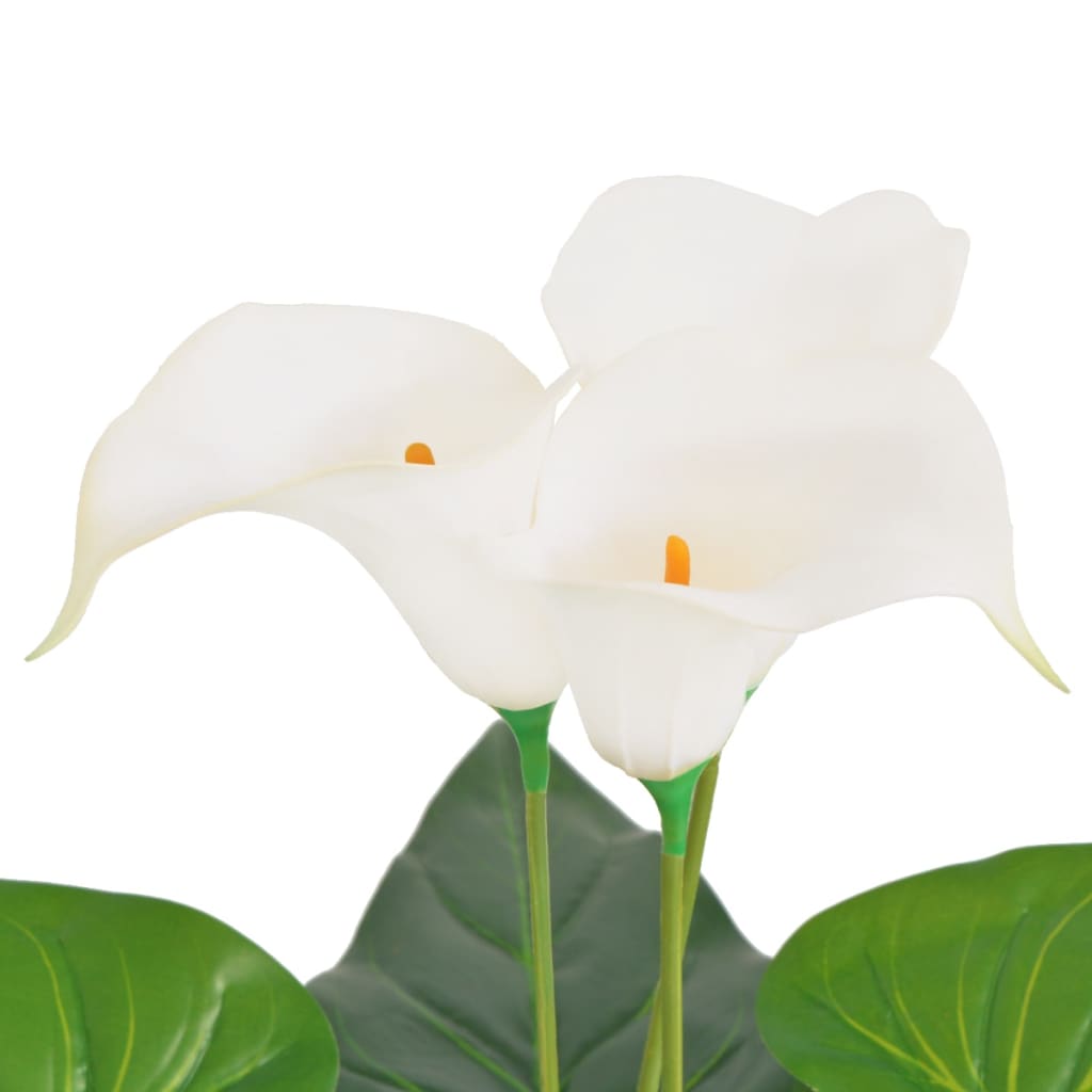 Kunst calla lelie plant met pot 85 cm wit – afbeelding 2