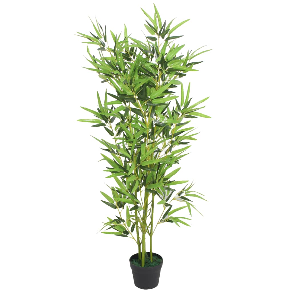 Kunstplant met pot bamboe 120 cm groen – afbeelding 1