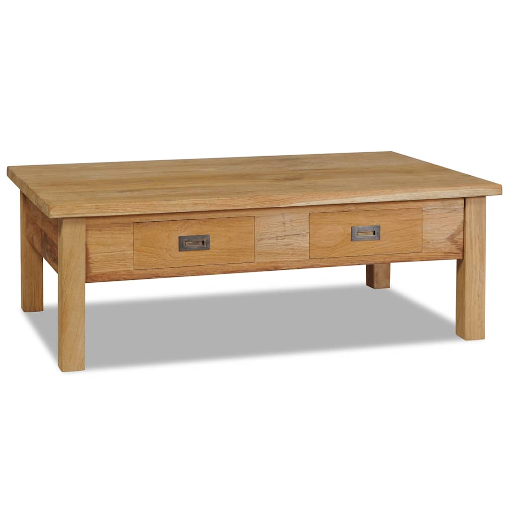 Salontafel massief teakhout 100x60x35 cm – afbeelding 1