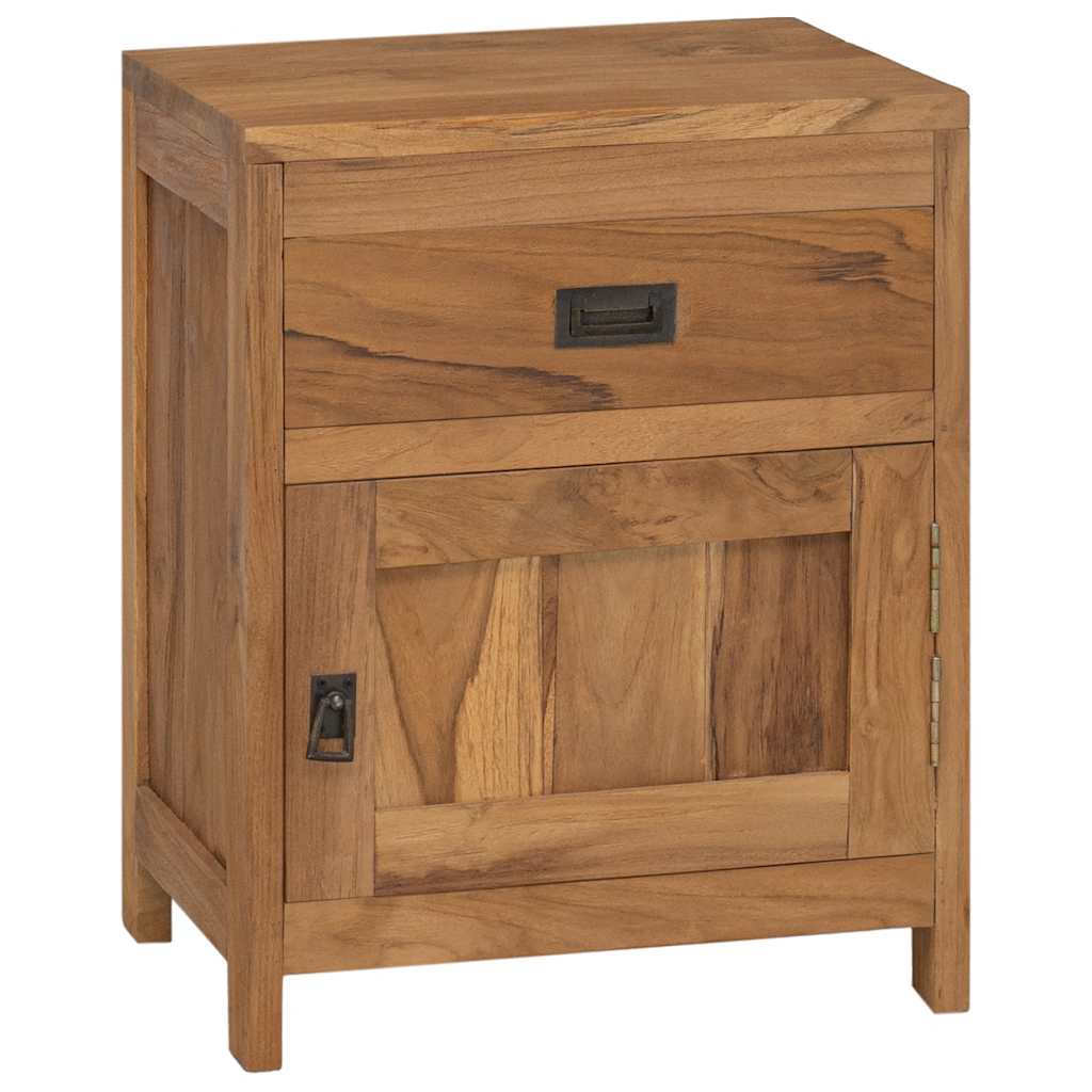 Nachtkastje massief teakhout 40x30x50 cm – afbeelding 1