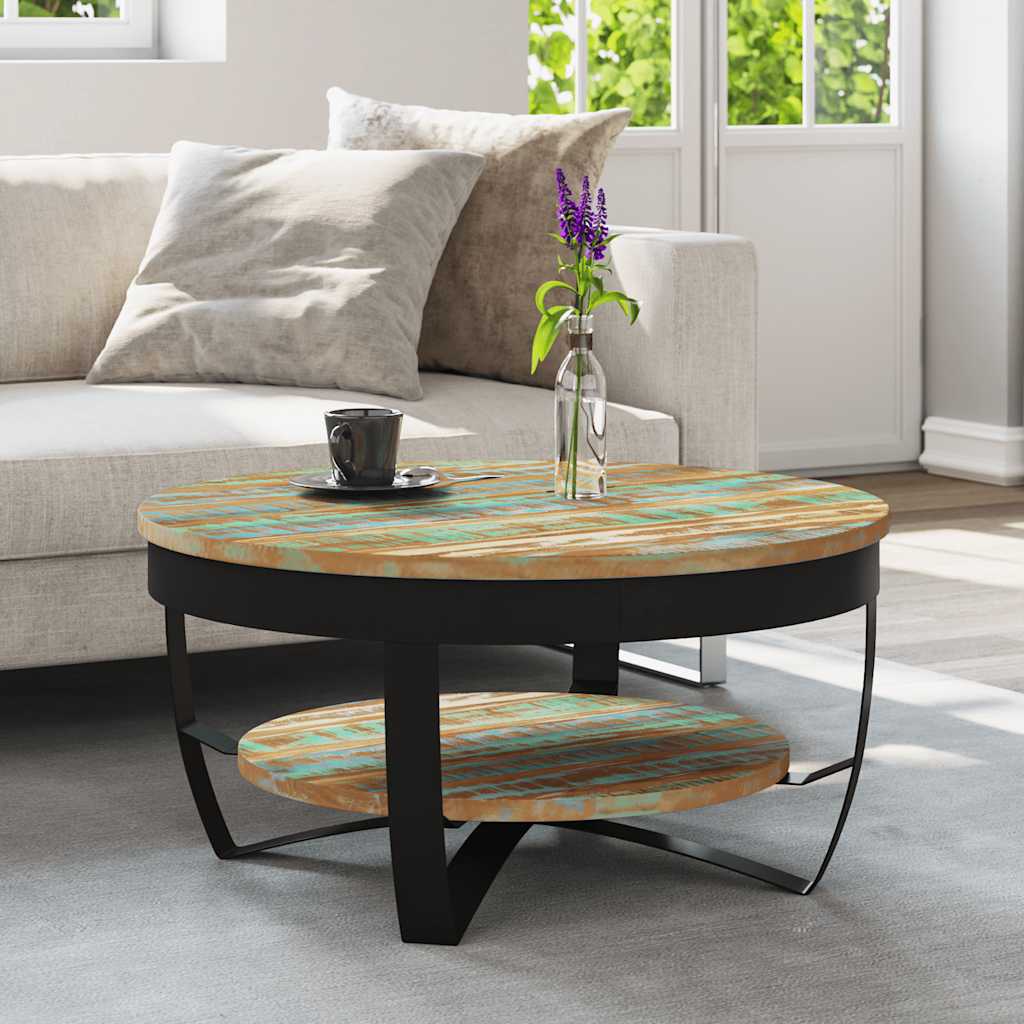 Salontafel 65x32 cm massief gerecycled hout – afbeelding 1
