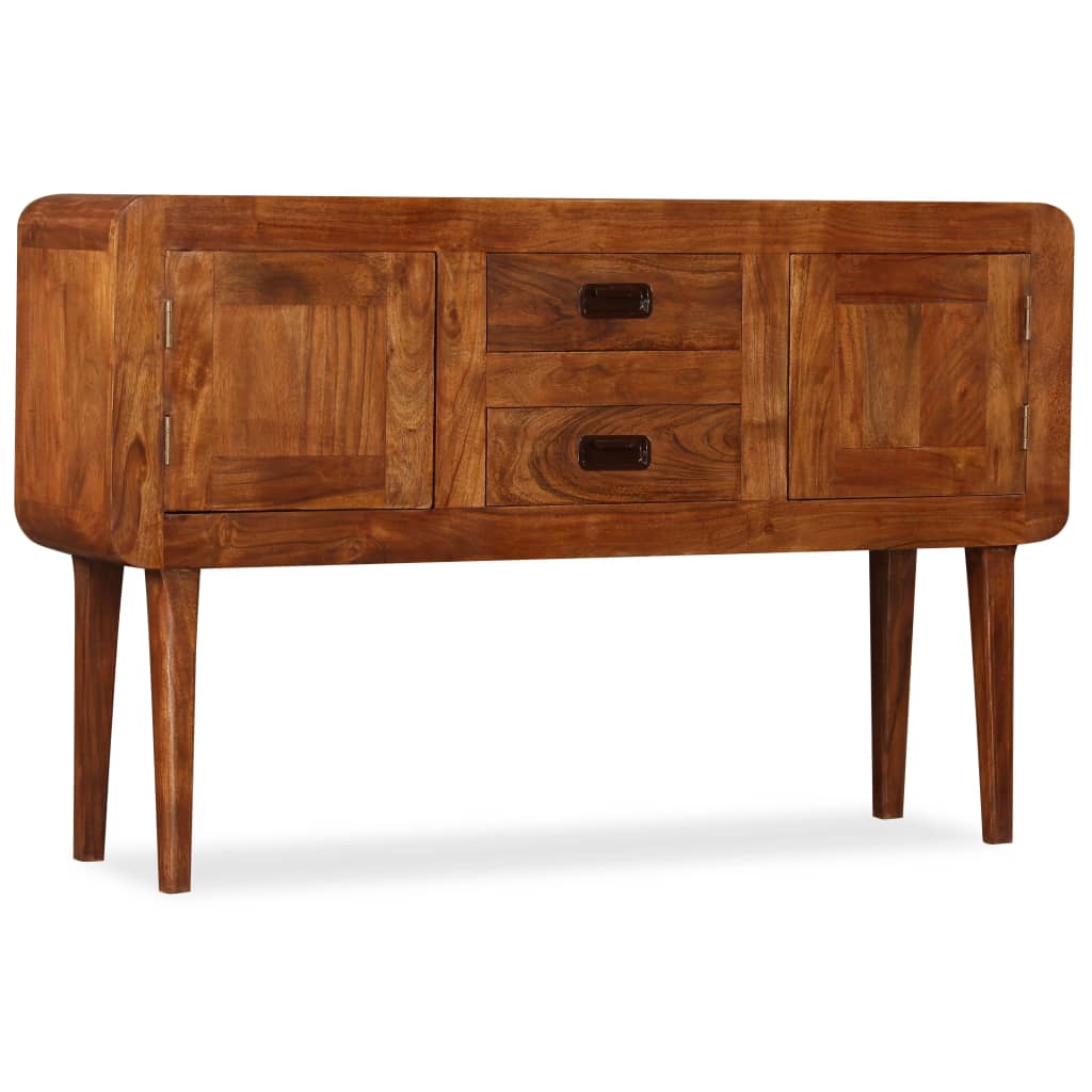 Dressoir 120x30x75 cm massief hout met honingafwerking – afbeelding 1