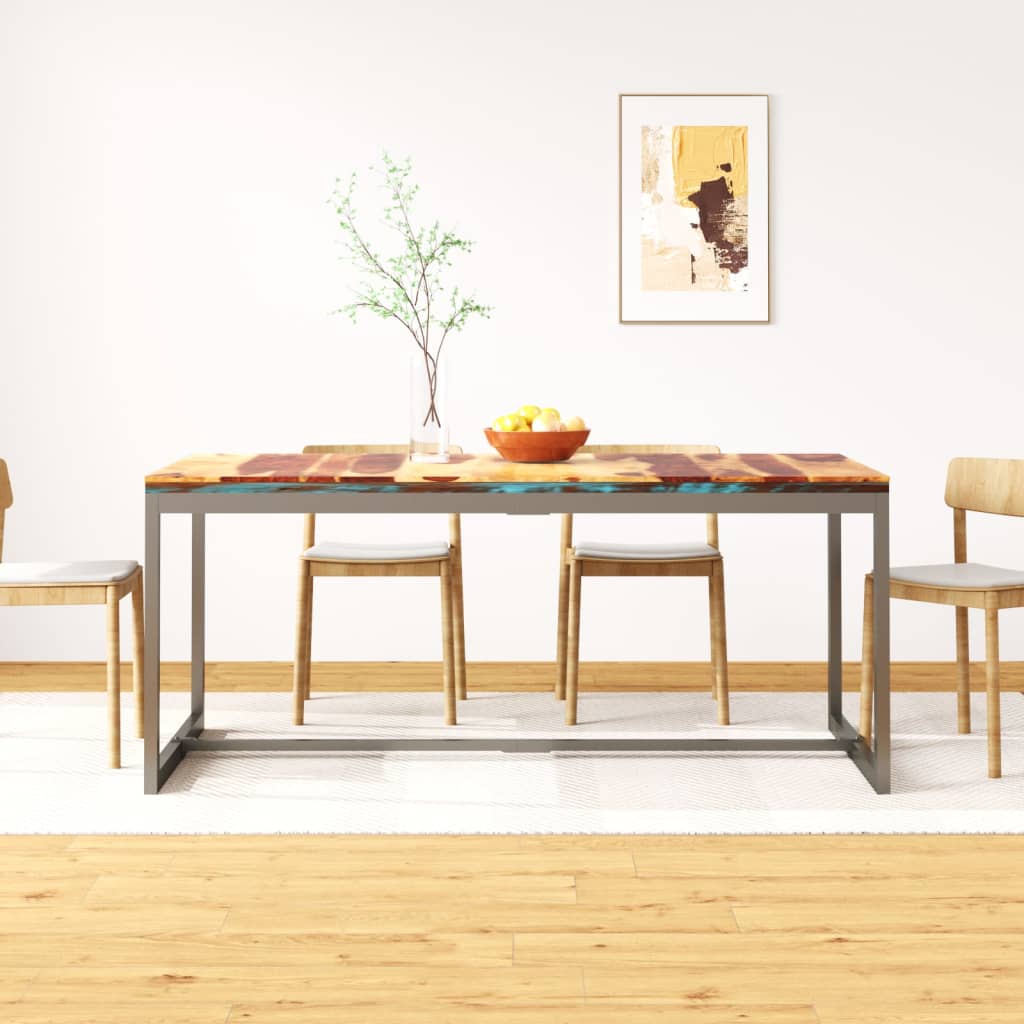 Eettafel 180 cm massief acaciahout en staal